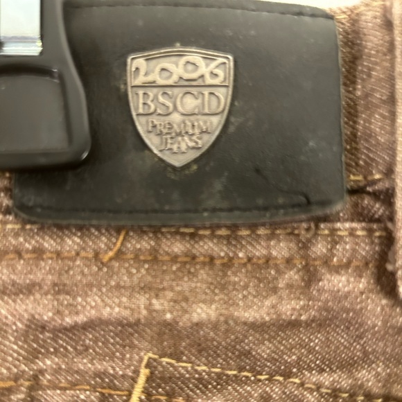 Basic Code Flap Pocket Wide Leg Brown Jeans Size 48 - Picture 8 of 9